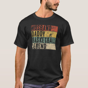 Camiseta Mens Husband Pai De Lenda De Basquete Sp