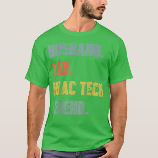 Camiseta Mens Husband Pai Hvac Tech Legend Vintage Pai