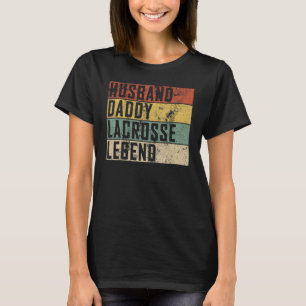 Camiseta Mens Husband Pai Lacrosse Legend Lacrosse Sport