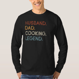 Camiseta Mens Husband Pai Legenda do Cozinhar Vintage Chef 