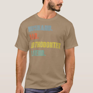 Camiseta Mens Husband Pai Orthodontista Legend Vintage Fath