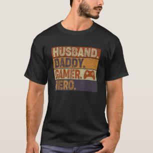 Camiseta Mens Husband Pai Padre Gamer Gift
