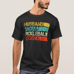 Camiseta Mens Husband Pai Pickleball Legend Vintage Pais