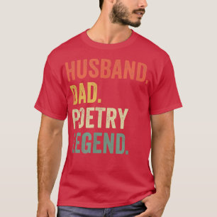 Camiseta Mens Husband Pai Poesia Legenda Engraçado Poeta Pa