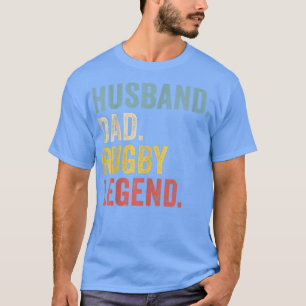 Camiseta Mens Husband Pai Rugby Legenda