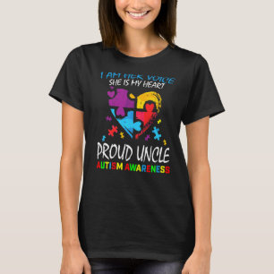 Camiseta Mens I Am Sua Voz Meu Coração Orgulhoso Tio Autism