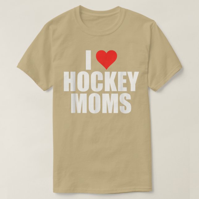 Camiseta Mens I Love Hockey Mães Humoristas Hockey Lover Es (Frente do Design)