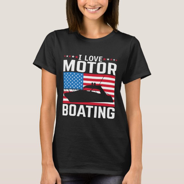 Camiseta Mens I Love Motor Barco Teto Nitro B (Frente)