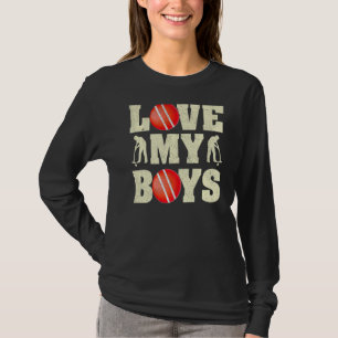 Camiseta Mens I Love My Boys Croquet Dia de os pais Croquet