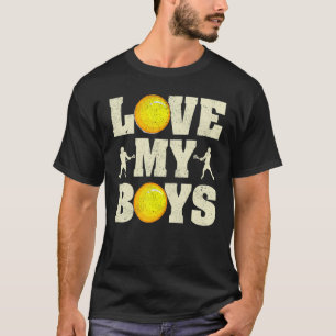 Camiseta Mens I Love My Boys Lacrosse Dia de os pais