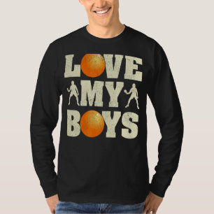 Camiseta Mens I Love My Boys Mesa Tênis Dia de os pais