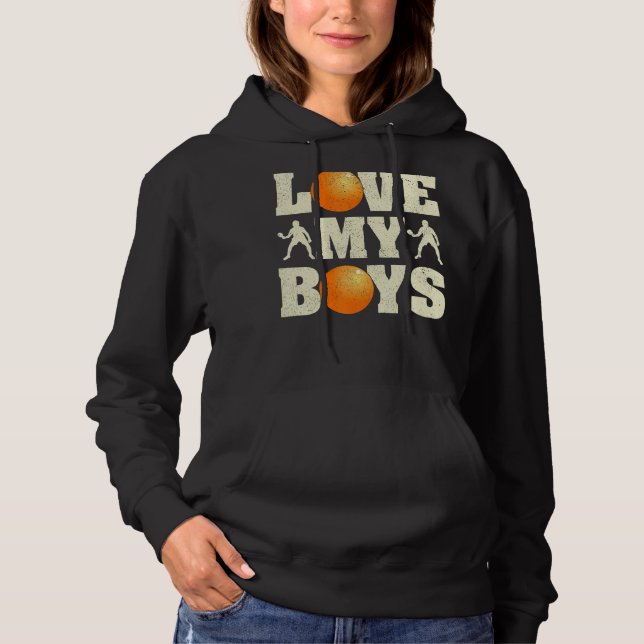 Camiseta Mens I Love My Boys Mesa Tênis Dia de os pais (Frente)