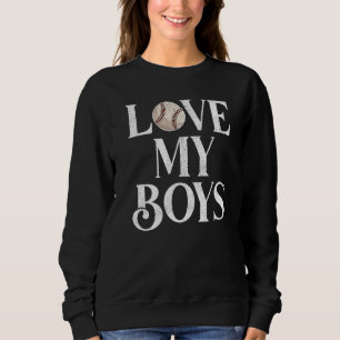 Camiseta Mens I Love My Boys Softball Softball Pai Padre