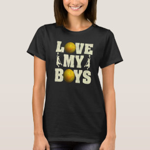 Camiseta Mens I Love My Boys Voleibol Dia de os pais