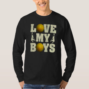 Camiseta Mens I Love My Boys Voleibol Dia de os pais