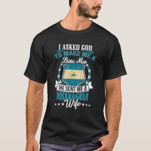 Camiseta Mens I Love my Nicaragui Wife Anniversário Shirt