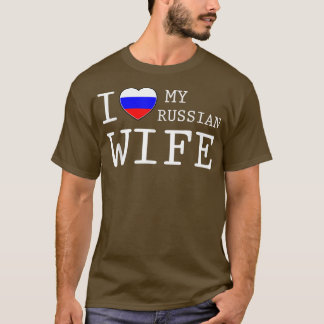 Camiseta Mens I love my Russian Wife T