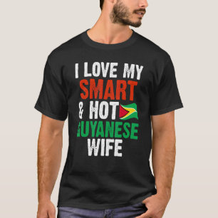 Camiseta Mens I Love My Smart & Hot Guyanese Wide Marido G