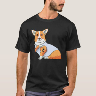 Camiseta Mens I Love Pai Tattoo Funny Corgi Dog Do Pai