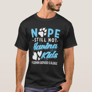 Camiseta Mens I No Kids I German shepherd Alergia I Casal