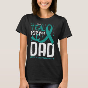 Camiseta Mens I Veste Teal Para A Alergia À Comida Mo