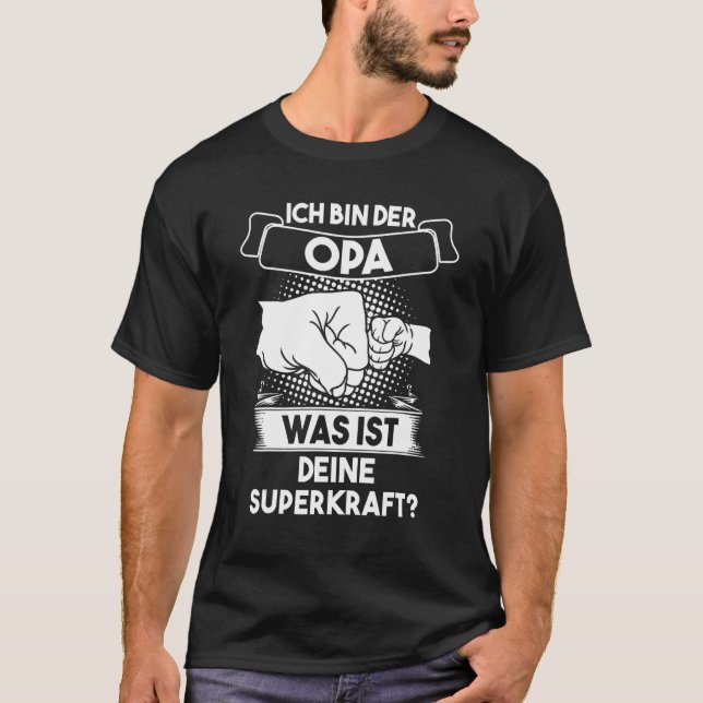 Camiseta Mens Ich caixa der Opa Opa Großvater (Frente)