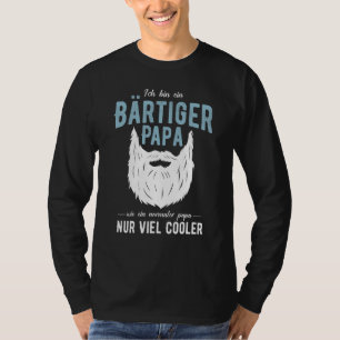 Camiseta Mens Ich Caixa Ein Bartiger Papa Nur Viel Bar Cool