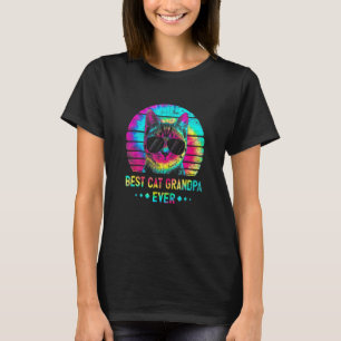 Camiseta Mens Ie Dye Melhor Avô de Gato Já Gato