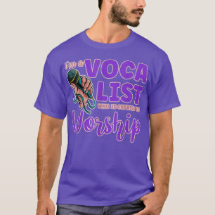 Camiseta Mens Im é um vocalista Criado a Culto Churc