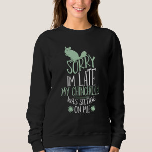 Camiseta Mens Im Tarde Minha Chinchilla Estava Sentada Em M