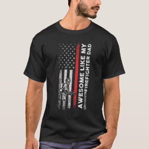 Camiseta Mens Incríveis Como Meu Bombeiro Pai