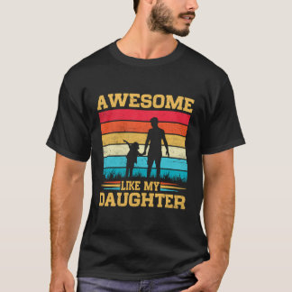 Camiseta Mens Incrível Como Minha Filha Engraçado Dia de os