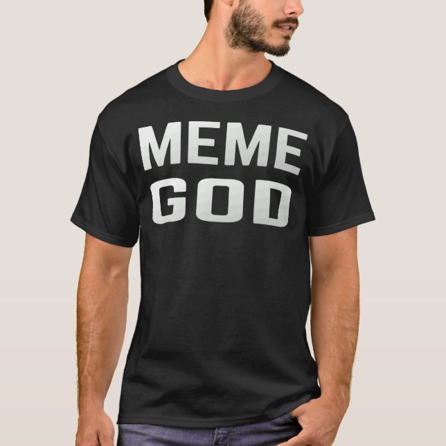 Camiseta Mens Internet Memes Meme Deus (Frente)