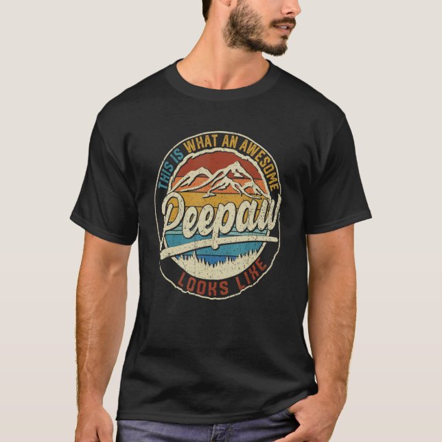 Camiseta Mens Isto É O Que Um Peepaw Incrível Parece Gordur (Frente)
