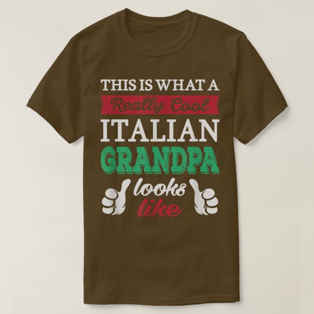 Camiseta Mens Isto é o que um vovô italiano muito Legal (Frente do Design)