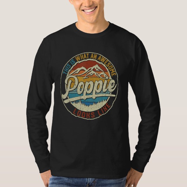 Camiseta Mens Isto É O Que Uma Poppie Incrível Parece Gordu (Frente)