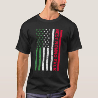 Camiseta Mens Italiano Nonno Italy American Flag Best Nonno