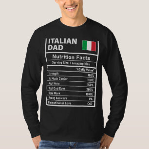 Camiseta Mens Italiano Pai Facts Dia de os pais Nati