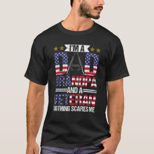 Camiseta Mens Iu2019m A Dad Grandpa And A Veteran Nothing S