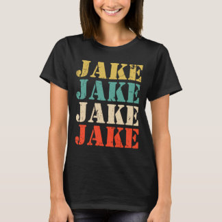 Camiseta Mens Jake Retro Names Vintage Style Personalized