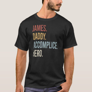 Camiseta Mens James Pai Accomplice Hero Retro Style Vinta