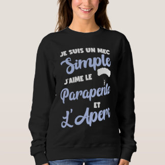 Camiseta Mens Je Suis Un Mec Simple J'aime Le Paragente Et
