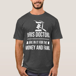 Camiseta Mens Juris Doutor de Jurisprudência Lei Monetári