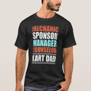 Camiseta Mens Kart Pai Kart Racing Go Karting Racer
