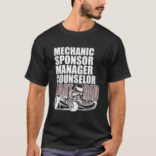 Camiseta Mens Karting Pai Shirt Mechansor Sponsor Manager C