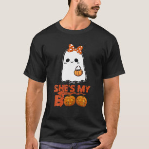 Camiseta Mens Ki Cute Match Casal Halloween Ghost Lover