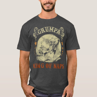 Camiseta Mens King Of Naps Grumpa Dormindo Avô 