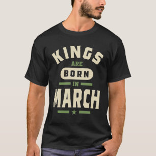 Camiseta Mens Kings São Nasceres No Aniversário De Março
