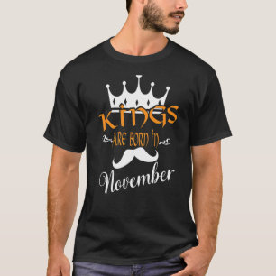 Camiseta Mens Kings São Nasceres No Dia 1 De Novembro