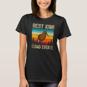 Camiseta Mens Kiwi Bird Vintage Melhor Pai Kiwi Já Pai